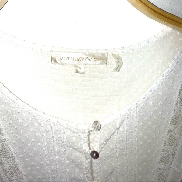 LoveShackFancy White Ruffled Tiered Mini Dress - Picture 3 of 11